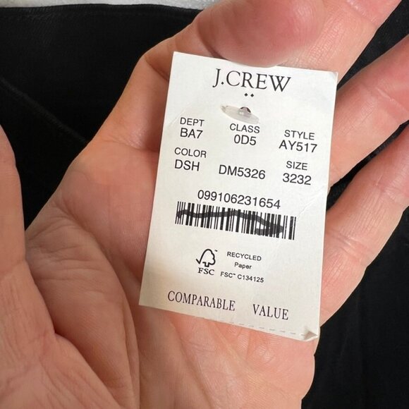 J.Crew Mens Slim Fit Jeans Signature Flex Black 32X32 AY517 - Picture 4 of 6